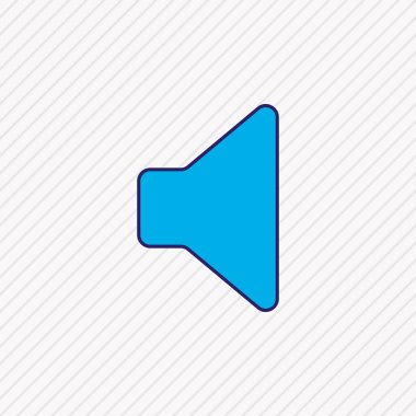 illustration of megaphone icon colored line. Beautiful music element also can be used as speaker icon element.