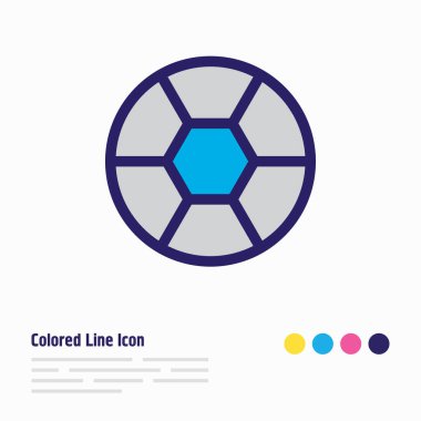 illustration of football icon colored line. Beautiful hobby element also can be used as soccer icon element.