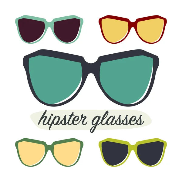 Hipster gafas de diseño conjunto — Vector de stock