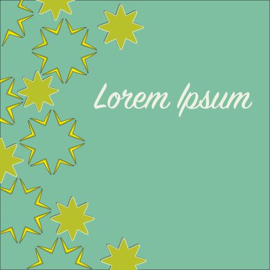 vektör çizim kartı oyulmuş çiçekler ve alan metin için