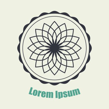 Ekoloji simgesi logo tasarım çiçek ile vektör çizim