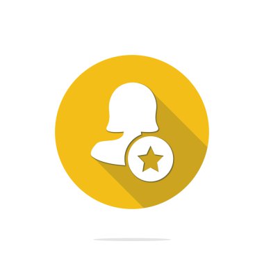 Düz kadın kullanıcı simgesi