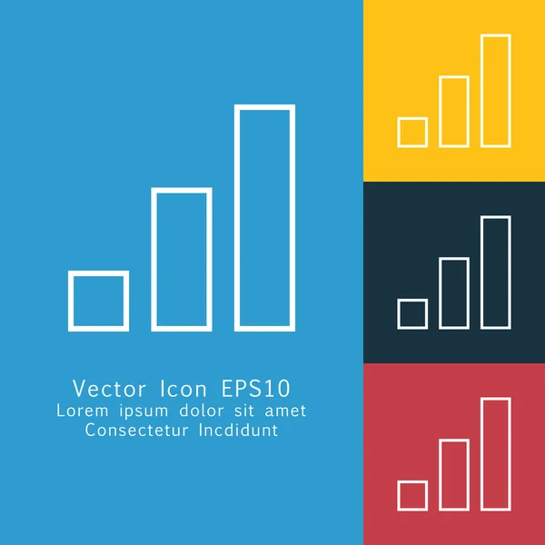 Dünne Linie Statusleiste Symbol — Stockvektor