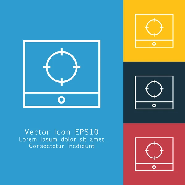 Thin line screenshot icon — Stock Vector