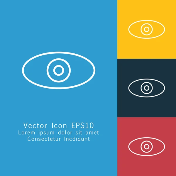 Icono de ojo de línea delgada — Vector de stock