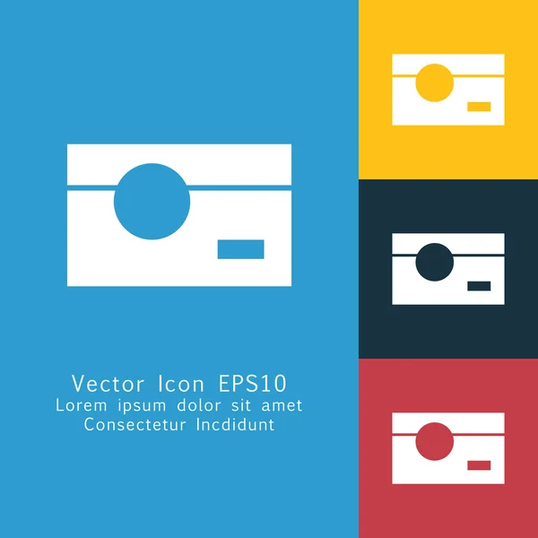 Solid camera icon — Stock Vector