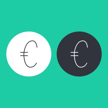 İnce çizgi euro simgesi