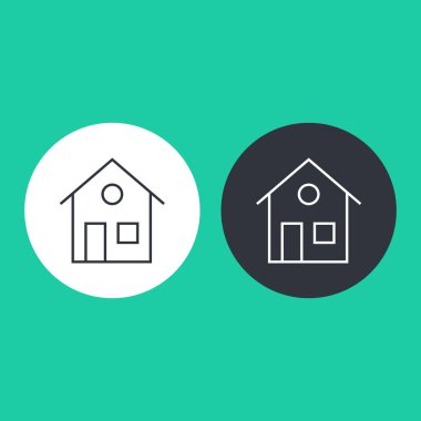 İnce çizgi ev simgesini