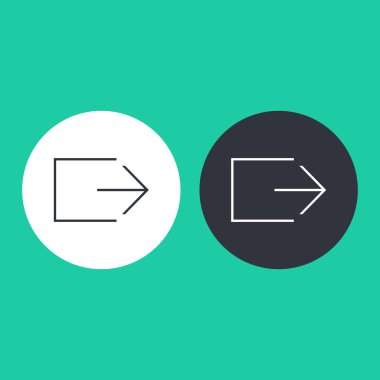 İnce çizgi çıkış simgesini