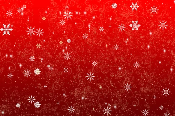 Abstrakcyjny Czerwony Tło Boże Narodzenie Płatków Śniegu — Zdjęcie stockowe