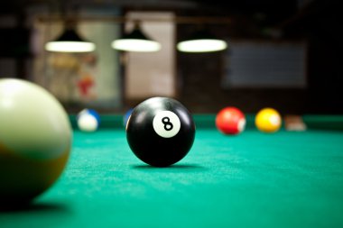 Bilardo topları / A Vintage tarzı fotoğraf--dan bir bilardo topları 