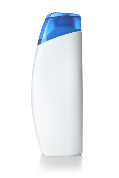 Beyaz koyu mavi kapaklı beyaz flacon