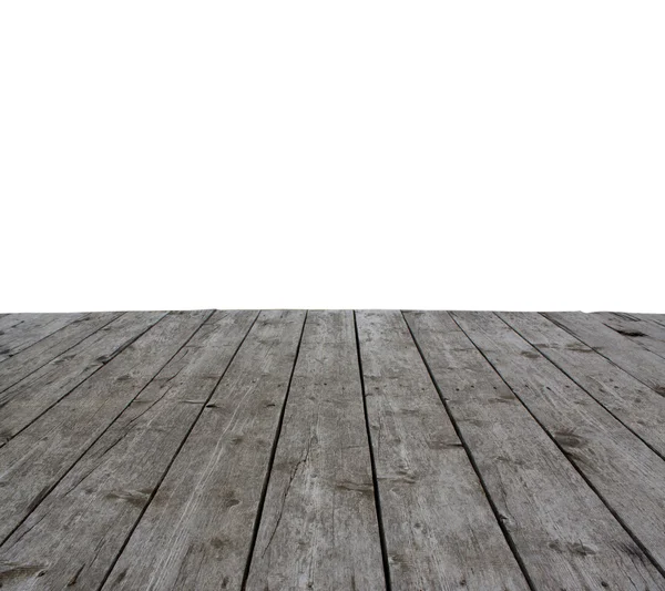 Plancher en bois et fond blanc — Photo