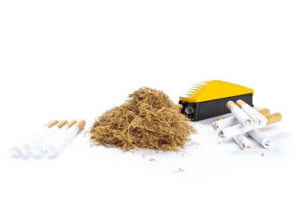 Cigarett maker, rör och tobak — Stockfoto
