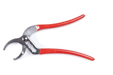 Pense başıdır el aletleri üzerinde beyaz izole