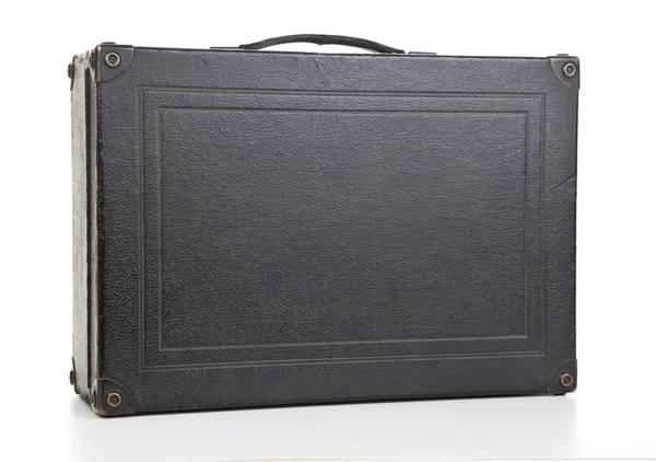 Старий чорний чемодан — стокове фото