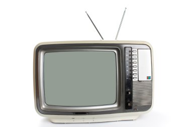 Beyaz bir arka plan karşı izole bir televizyon