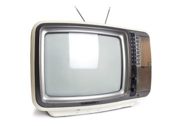 Eski tv izole kırpma yoluyla.