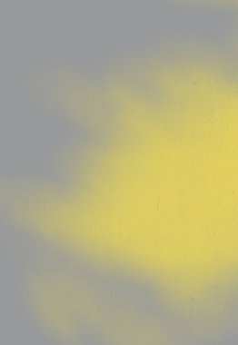 Parlak güneşli bir günde, 2021 'in moda renklerinde, beton bir duvardaki erik ağacı yapraklarının bulanık gölgeleri. Sarı ve nihai gri renkte soyut arkaplan gölgeleri deseni.