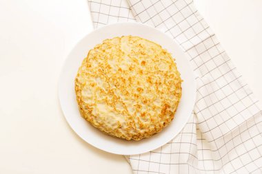 Tabakta krep, en iyi manzara. Rus geleneksel bayramı Maslenitsa.