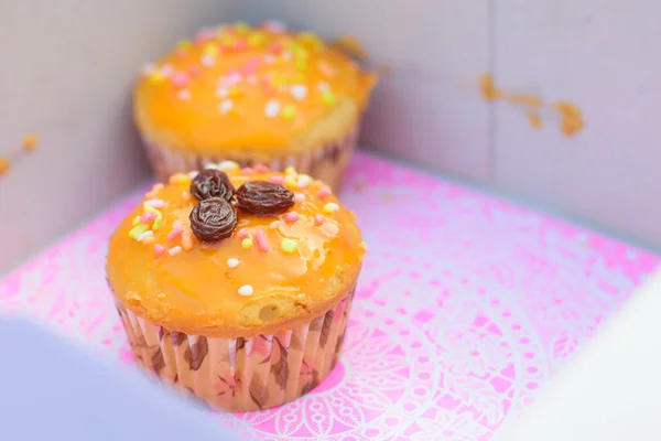 Cupcake med körsbär — Stockfoto