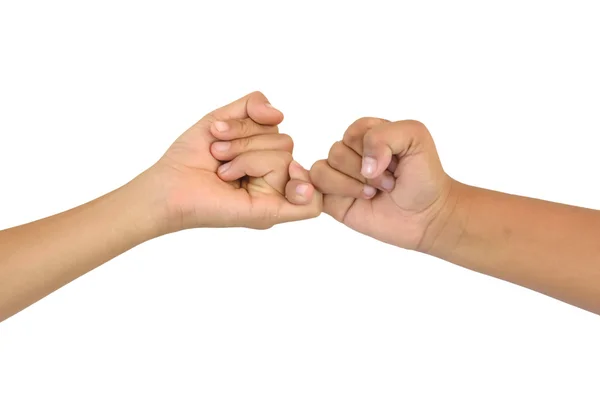 Close up of young couple holding hands — Stock Photo, Image