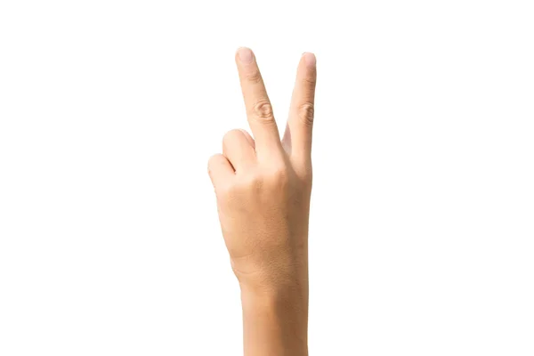 Number two hand symbol — Stock Photo, Image