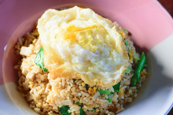 Stekt ris och stekt ägg — Stockfoto
