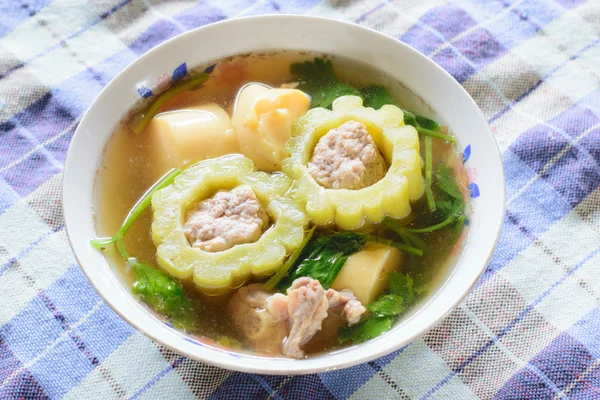 Sopa de calabaza amarga con cerdo —  Fotos de Stock