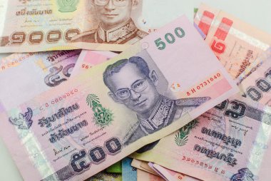 Tayland para birimi Baht banknotların arka plan