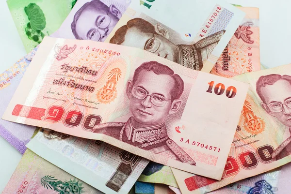 Thajsko měnu Baht bankovky zázemí — Stock fotografie