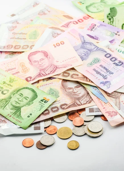 Banknoty i monety Obraz Stockowy