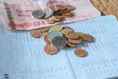 Tayland para banyosu ve tasarruf hesabı hesap cüzdanı