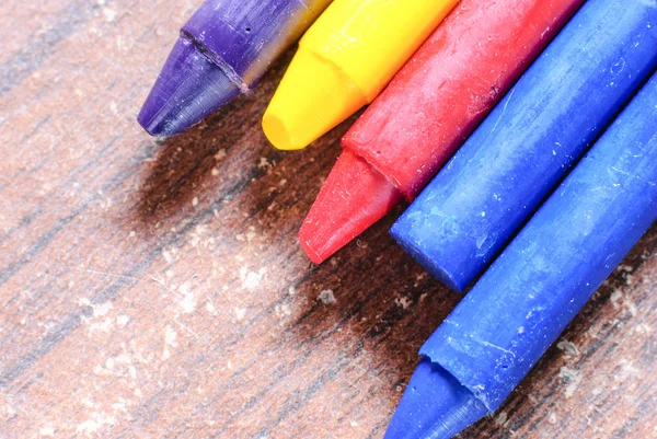 Old crayons for painting — Stock Photo, Image