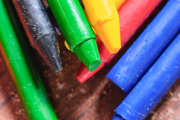 Old crayons for painting — Stock Photo, Image