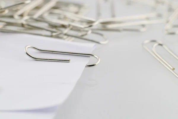 Paper clip and paper isolated — Stock Photo, Image