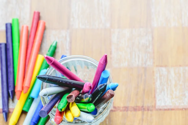 Old crayons for painting — Stock Photo, Image