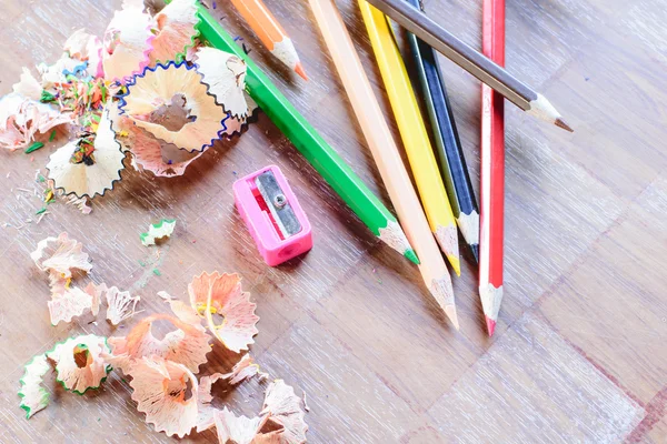 Lápices de madera de colores — Foto de Stock