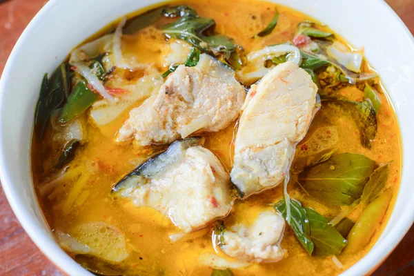 Czerwone curry z ryb — Zdjęcie stockowe