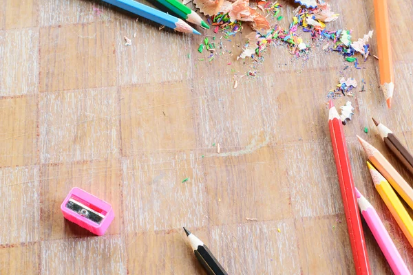 Wooden colorful pencils — Stock Photo, Image