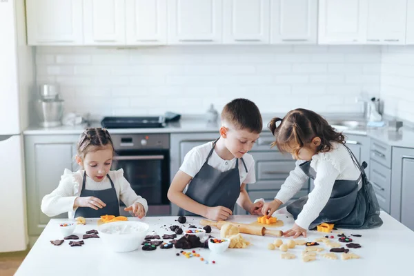 Kochkursen Lernen Kinder Plätzchen Kochen Freizeitaktivitäten Mit Kindern — Stockfoto