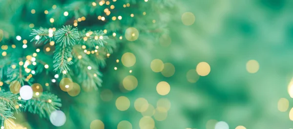 圣诞树背景 新年灯饰 — 图库照片
