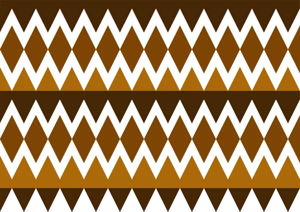 Triangle Pattern Brown Combination Light Brown Dark Brown — Stock Vector