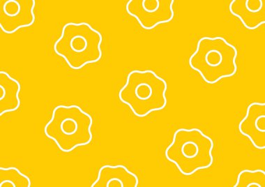 Sarı arka planda inek gözü yumurta ana hatlarıyla basit bir arkaplan.