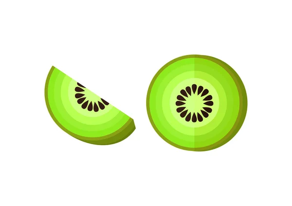 Ilustração Kiwi Doce Com Uma Mistura Fresca Verde Claro Verde —  Vetores de Stock