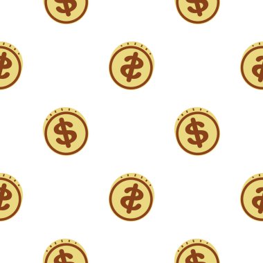 Beyaz arkaplanda kusursuz para çizimi deseni