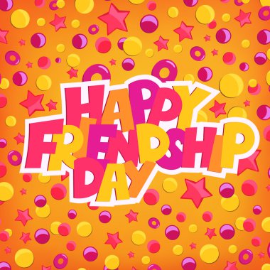 Mutlu dostluk günü tebrik kartı