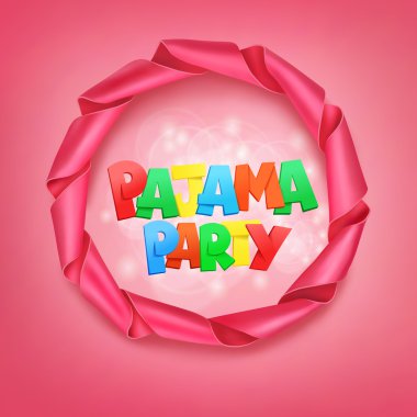 Pijama partisi ile çerçeve şerit yazı