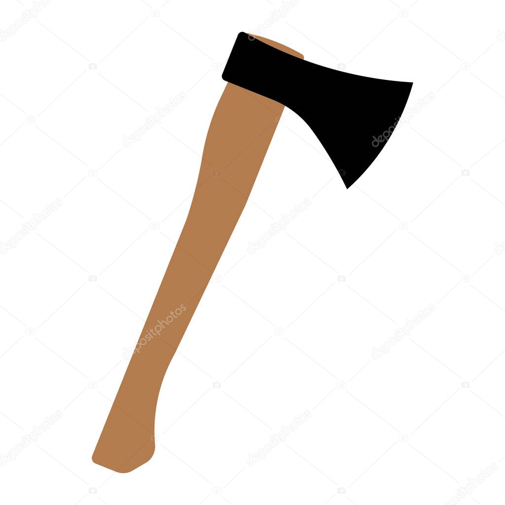 The axe. Simple vector illustration of axe. Isolated. Tool.