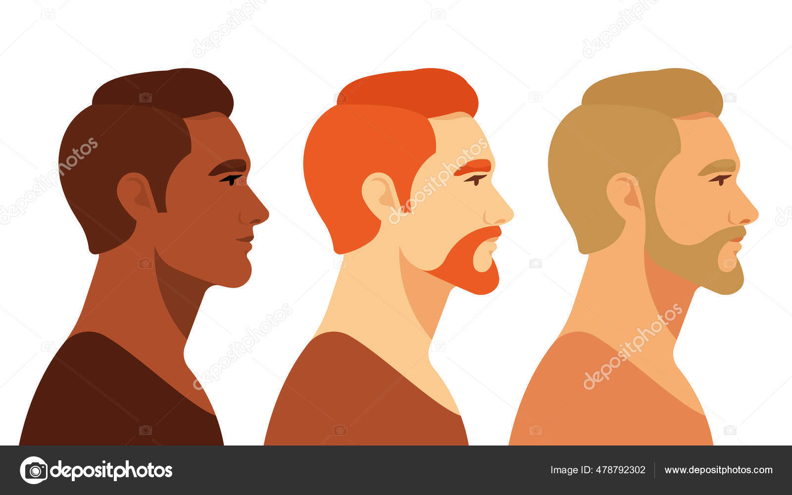 Young Handsome Man Different Beard Styles Hair Color Skin Tone Stock Vector Image by ©AtlasAgency #478792302 Young Handsome Man Different Beard Styles Hair Color Skin Tone Stock Vector Image by ©AtlasAgency #478792302